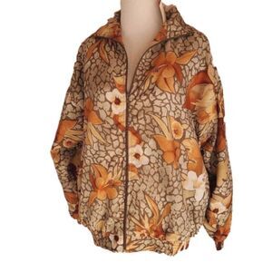 Kakrus Floral Double Linded Wind Breaker Zip up